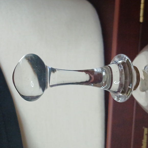 VINTAGE BOHEMIAN CRYSTAL BELL ETCHED WITH FLORAL AND GOLD - Picture 5 of 7